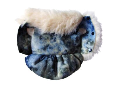 blue leopard fir dog coat